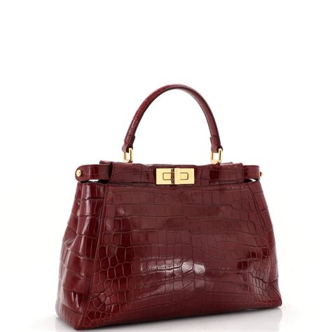 fendi suede peekaboo|fendi peekaboo crocodile.